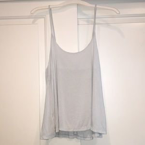 Brandy Melville light blue flowy tank top